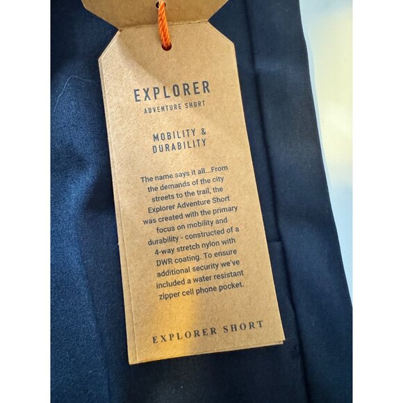 Roark Explorer Short 2.0 Size 38 Men’s Navy Blue NWT $75 8" Inseam - Picture 9 of 9